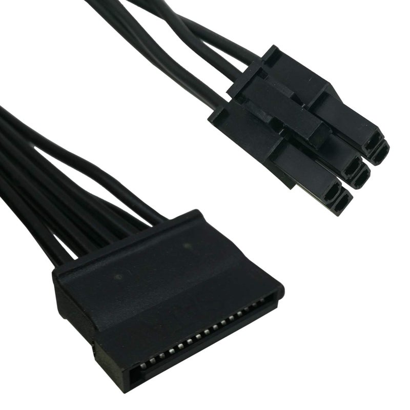 COMeap SATA Power Cable for EVGA GQ Series Semi Modular PSUs, 6 Pin to 3X 15 Pin SATA Hard Drive Adapter Splitter 20-in(50cm) - Image 3
